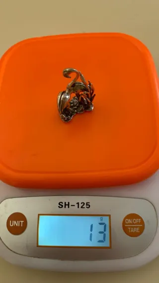 Miniatura fenicotteri vintage argento 800