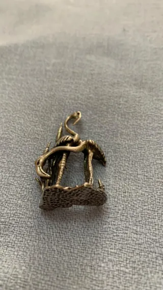 Miniatura fenicotteri vintage argento 800