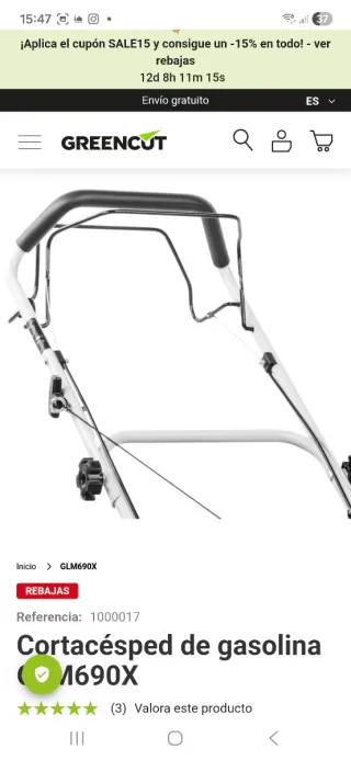 Cortacésped autopropulsado gasolina