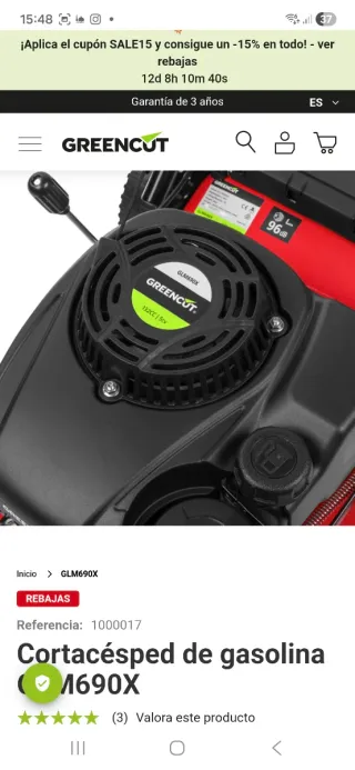 Cortacésped autopropulsado gasolina