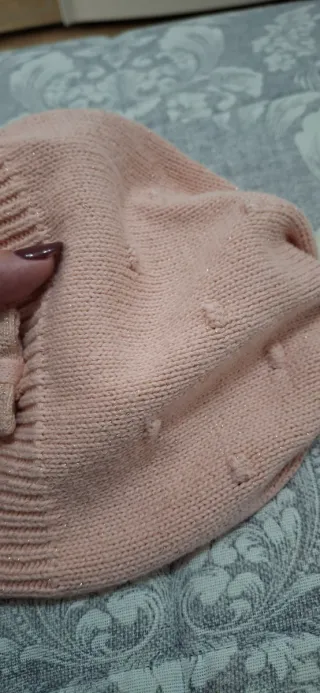 Set 2 cappellini bimba rosa e bianco