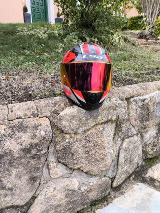 Casco LS2 integral rojo y negro