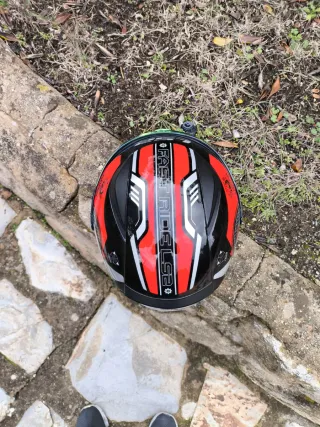 Casco LS2 integral rojo y negro