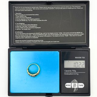 Anillo Oro 18K, Diamantes, 10.22gr, T-11