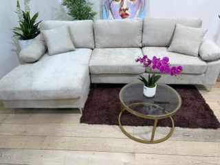 Sofá Cama Chaise Longue Beige