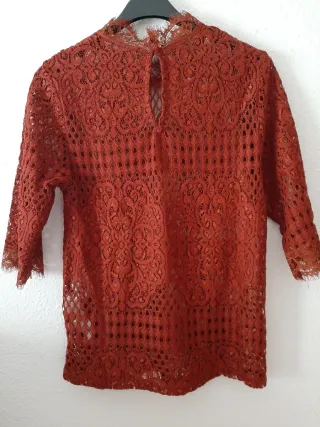 Top Zara Encaje Talla M