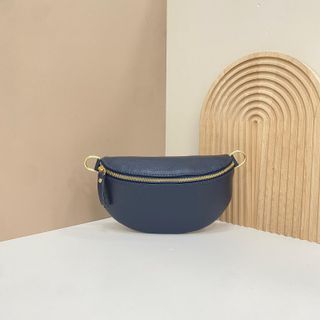 Bolso Piel Auténtica Hombro/Riñonera Azul 1620