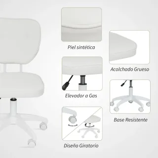 Silla de oficina giratoria tapizada
