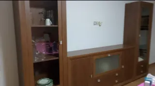 Mueble modular madera y cristal