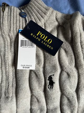 Jersey Polo Ralph Lauren Talla S Gris Cable Knit