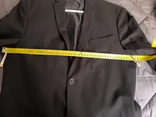 Americana traje hombre negra