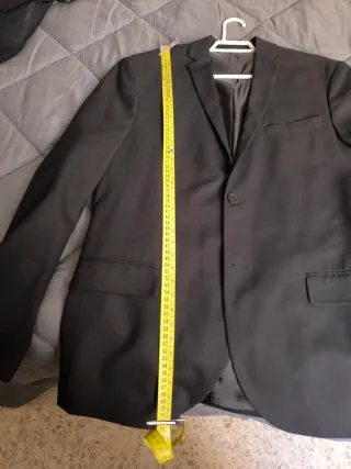 Americana traje hombre negra