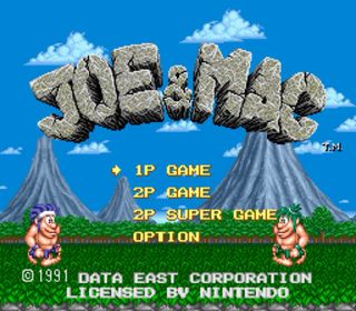 Joe & Mac SNES USA NTSC