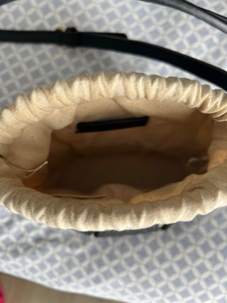 Bolso Saco Zara Negro y Beige