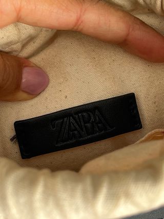 Bolso Saco Zara Negro y Beige