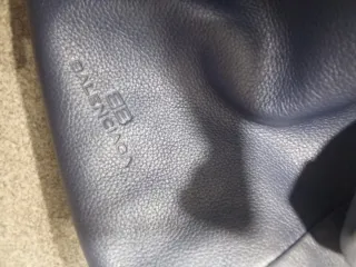 Borsa vintage Balenciaga blu metallizzato e argentato