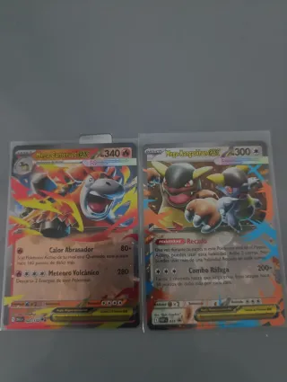 Cartas Pokémon Mega-Camerupt EX y Mega-Kangaskhan