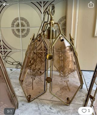 Lámpara de techo cristal