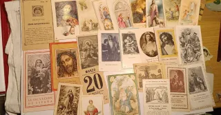Lote de 65 Estampas Religiosas Españolas