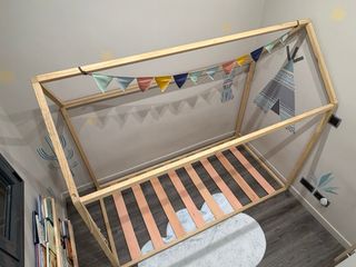 Cama casita infantil madera
