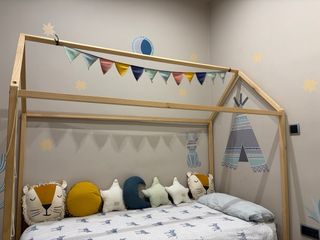 Cama casita infantil madera