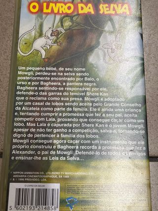 Cassete VHS O Livro da Selva Animado