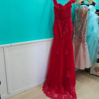 Vestido de fiesta gris talla S