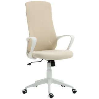 Silla de Oficina Giratoria Beige Ajustable