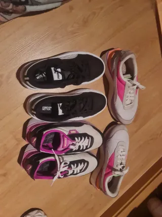 Lote 3 pares zapatillas Puma poco uso 37.5y 39