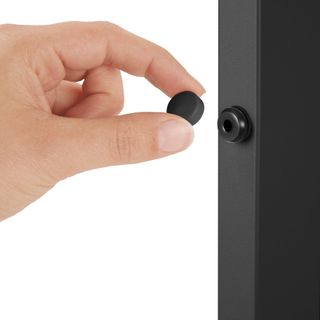 Mesa de jardín, aluminio, patas ajustables, 90 x 90 x 74,5 cm, negro