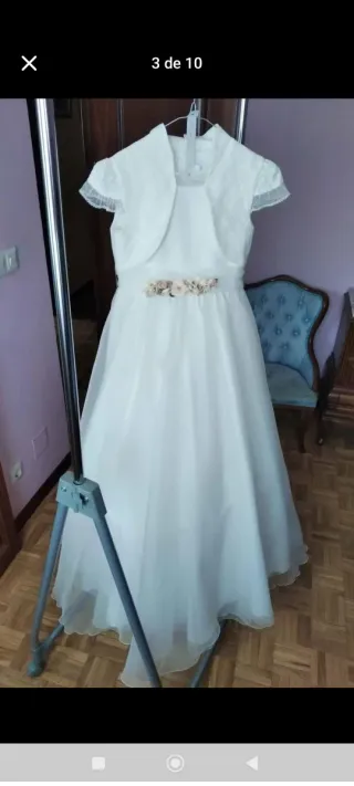 Vestido Comunión Creaciones Marigar Blanco