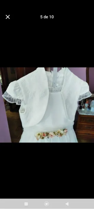 Vestido Comunión Creaciones Marigar Blanco