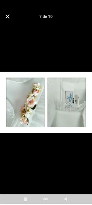 Vestido Comunión Creaciones Marigar Blanco