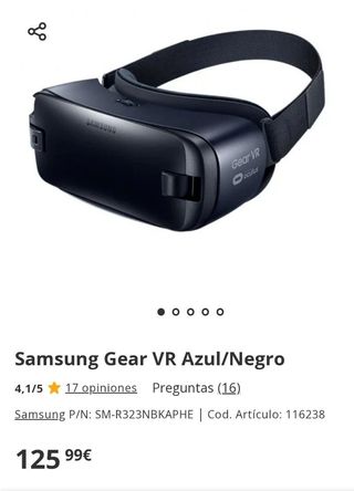 Samsung Gear VR Azul/Negro