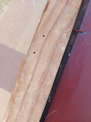 Espejo antiguo madera copete