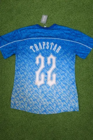 Camiseta de futbol Trapstar Azul y Blanca