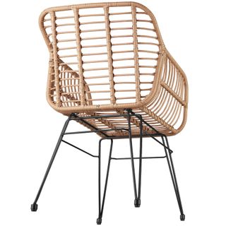 Conjunto de jardín para 2 personas, poliratán, filigrana, natural