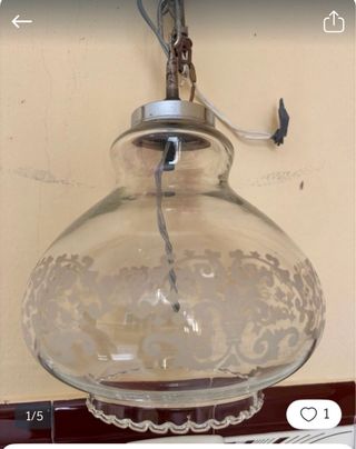 Lámpara de techo de cristal con diseño