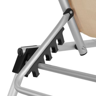 Tumbona plegable 60,5 x 200 x 111 cm respaldo en 6 posiciones beige