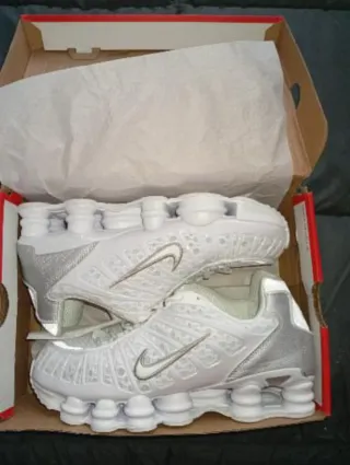 Nike Shox TL Blanco Plata
