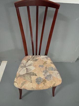 6 Sillas de Comedor Madera Tapizadas