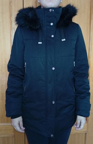 Abrigo Zara Invierno Mujer Negro