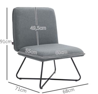 Sillones grises, a estrenar, con reposapies.