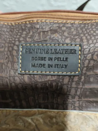Bolso de Hombro Piel Italiana Mujer