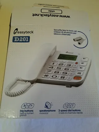 Telefono fisso Easyteck D201 bianco