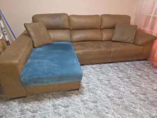 Sofá Cama Chaiselongue Marrón