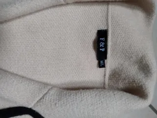 Cardigan lungo F&P Beige/Nero Taglia M/L