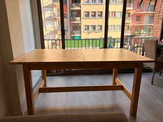 Tavolo allungabile NORDEN in betulla 155/210x90 cm