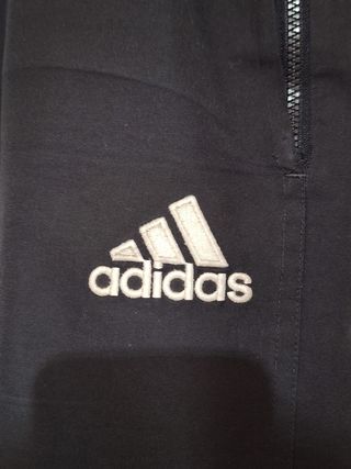 Adidas Vintage Track Pants Black Yellow Zips