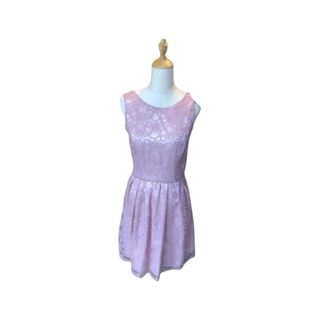 Vestido Rosa Encaje Swing Talla M